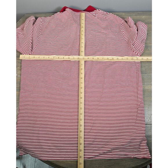 Polo Golf Ralph Lauren Red White Stripe Pima Cotton Shirt XL Spring Meadows - Picture 7 of 7